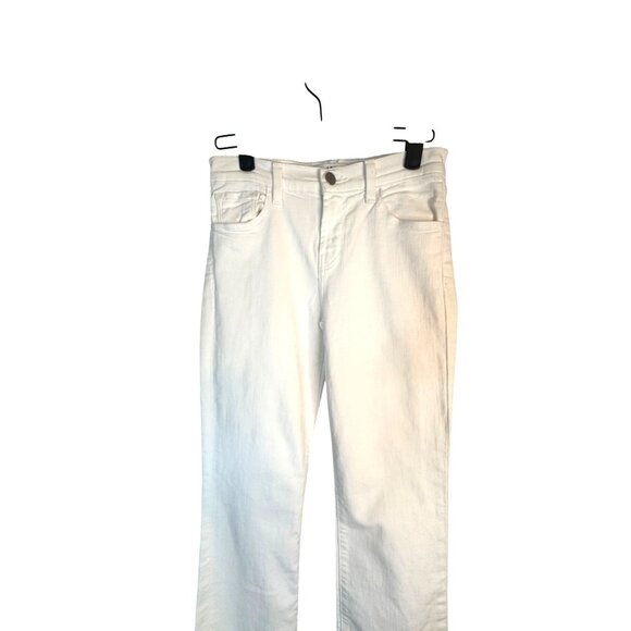 J Brand Selena Size 24 White Cropped Jeans With Lace Hem - Picture 3 of 16